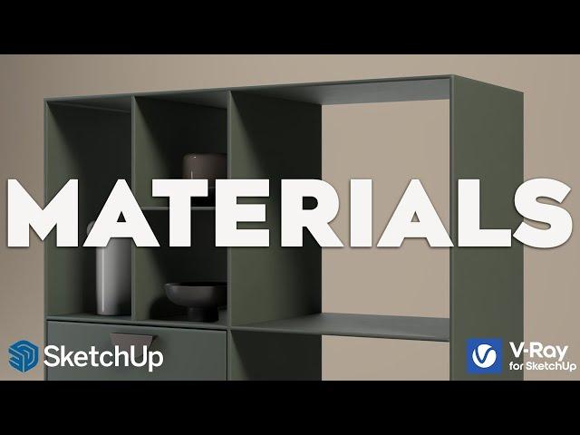 3 Photorealistic Materials | Cabinet, Metal and Wood | V-Ray for SketchUp Tutorial