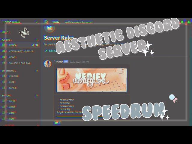 Aesthetic discord server speedrun with Ava! | Feytutorials