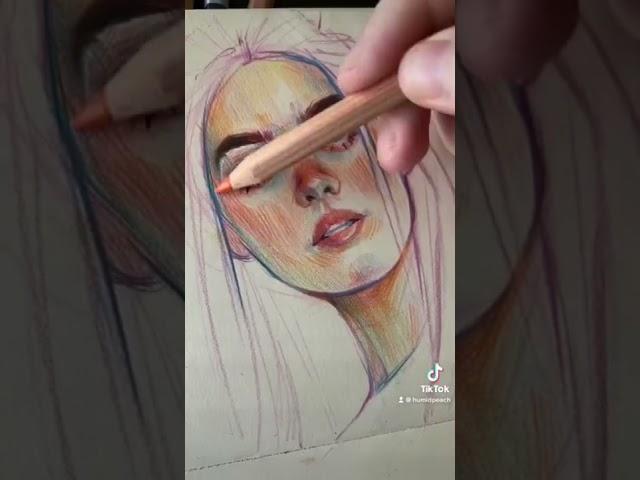 Послойная техника цветными карандашами. How to draw with colored pencil.