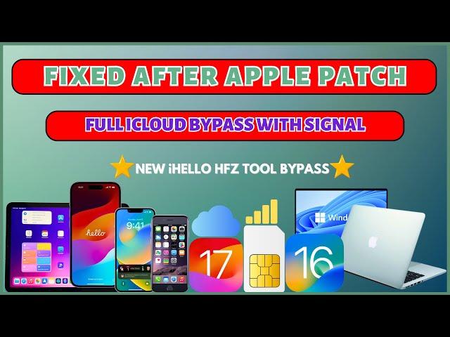 ihello HFZ new iCloud bypass With Signal | Hello Screen Bypass