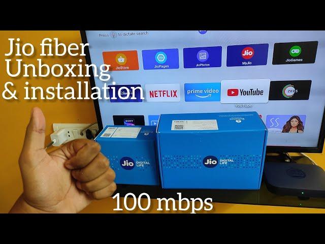 Jio Fiber installation and unboxing | speedtest| sheshank belwal #jio #jiofiber #jiotvlive #review