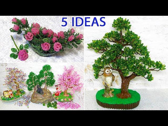 5 IDEAS crafts from BEADS. Gifts Do it yourself.