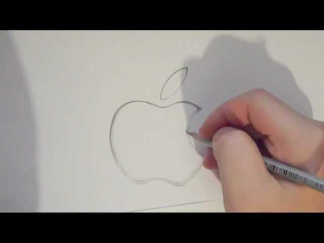 Как рисовать логотип apple \ How to draw apple logo