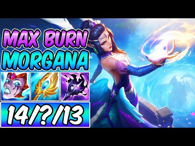 S+ MAX BURN MORGANA MID WITH DARK HARVEST | New Build & Runes | League of Legends