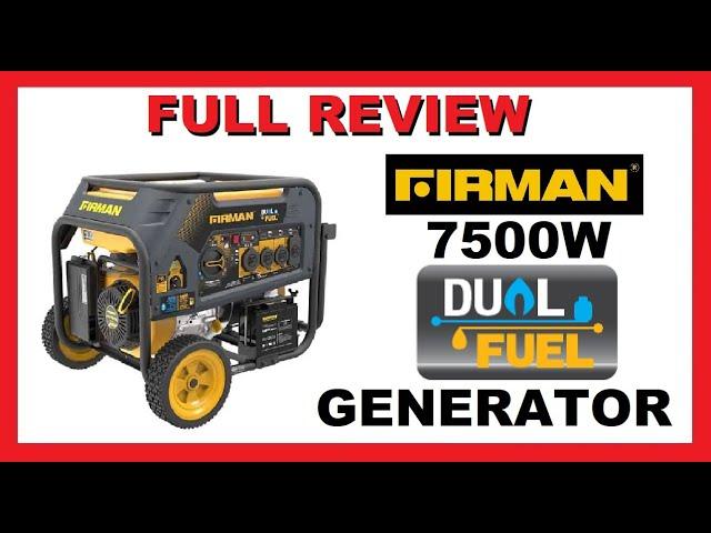 REVIEW - FIRMAN 7500 WATT DUAL FUEL PORTABLE GENERATOR - GAS PROPANE LPG Lowe's H07552 7500W 120/240