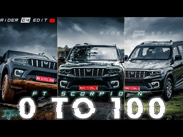 0 TO 100 FT. SCORPIO NEDIT|Attitude status|Scorpio Status|Sidhu moose wala|4k status|RIDER 04 EDIT