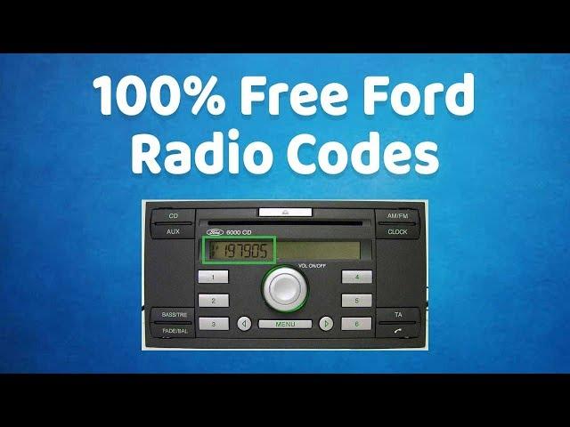 100% Free Ford Radio Codes | Unlock Your Ford Radio For Free!