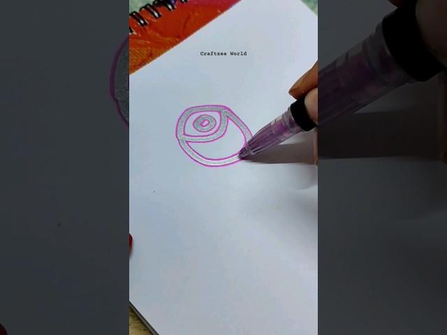 Draw With Magic Pens | Double Color Outline Pen Art | Beginners Rose Drawing | #short | #shortsvideo