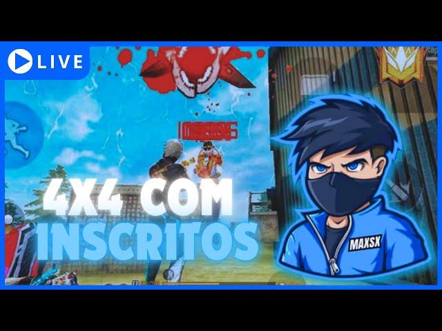 LIVE ON  FREE FIRE MOBILADOR?  4X4, CS RANKED, SALA, E RANQUEADA  JOGANDO COM INSCRITOS  +16 