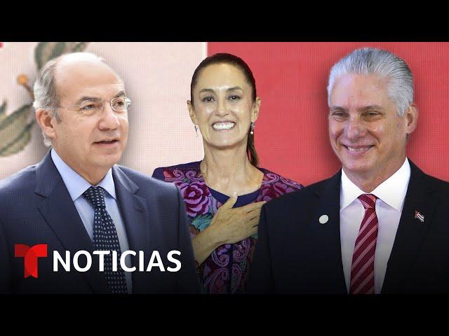 Felipe Calderón y otros mandatarios reaccionan a toma de posesión de Sheinbaum | Noticias Telemundo