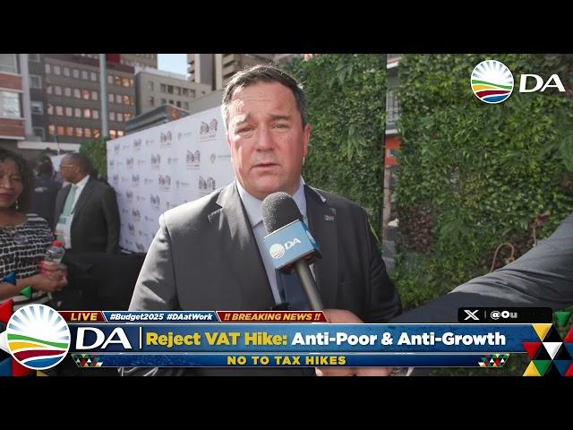 ANC VAT hike budget will make life harder - DA rejects it!