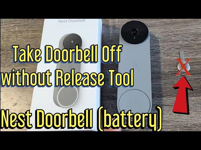 Nest Doorbell (battery): How to Take Off Mount without Release Key Tool (with Examples)