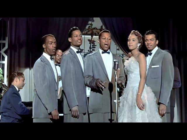 The Platters   "The Great Pretender"    1955    HD Color   (Audio Remastered)