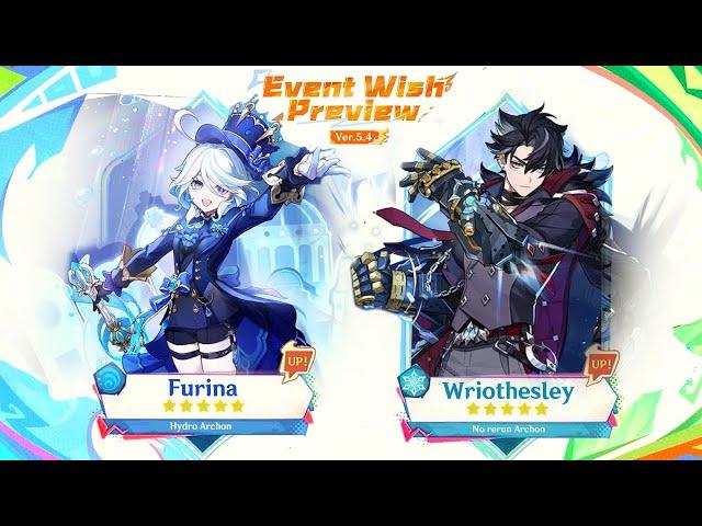 ALMOST CONFIRMED FURINA BANNER AND POTENTIAL WRIOTHESLEY RERUN IN 5.4 - Genshin Impact