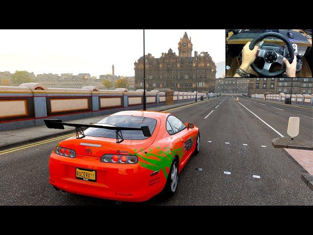 Paul Walker Toyota Supra - Forza Horizon 4 | Logitech g27/g29 4K Gameplay