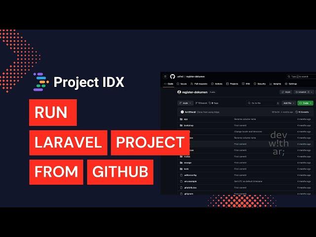 How to Run Laravel Project from Github Repo on Project IDX