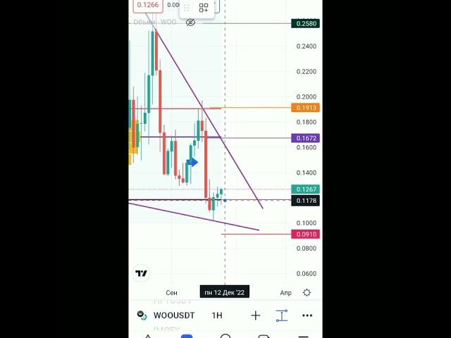 WOO/USDT Futures Binance, Тех.Анализ 1x-Х3 #futures #shorts #cryptousd #binance