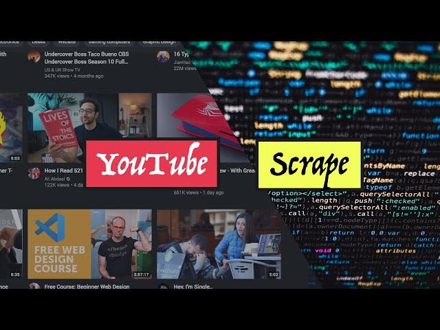 Scraping Youtube Tags using Python Script