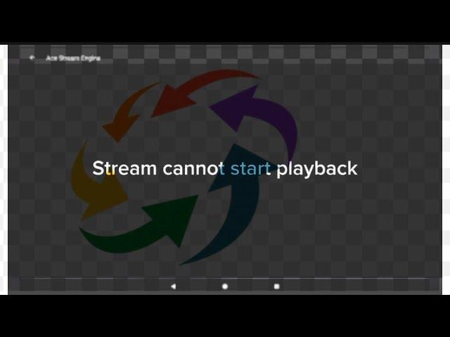 Acestream error cannot start playback y playback session id