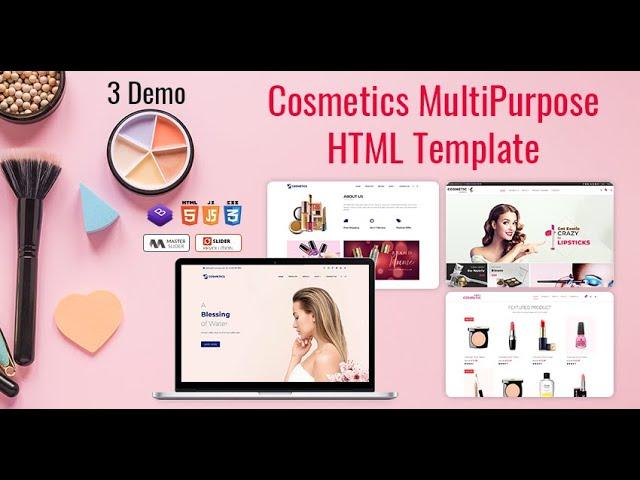 Multipurpose Responsive HTML Template for Cosmetics Store website