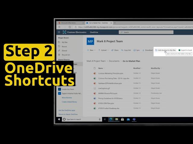 How to use OneDrive shortcuts in Microsoft 365