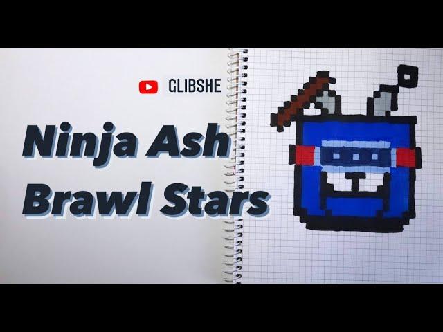 How To Draw Ninja Ash Brawl Stars #pixels #drawing #pixelart #brawlstars #shorts