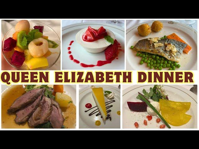 QUEEN ELIZABETH  - Dinner - a la carte - Main Restaurant Britannia - CUNARD LINE