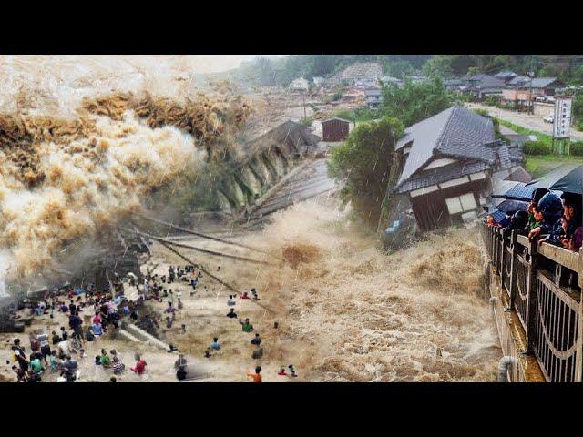 China Now! Three Gorges Dam Releases Water! Typhoon Bebinca Submerges Houses and Vehicles in Henan