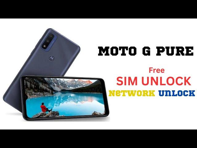 Moto G Pure Sim unlock Free || How to network unlock motorola Moto g pure