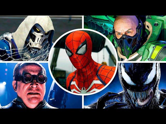 SPIDER-MAN REMASTERED PS5 - All Boss Fights & Endings with Cutscenes 4K ULTRA HD