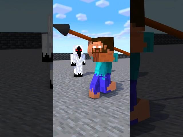 HELP Herobrine Throw SPEAR VS Entity VS Notch #herobrine #minecraft #shorts #entity