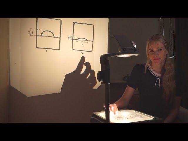 ASMR Solving math exam questions with an overhead projector