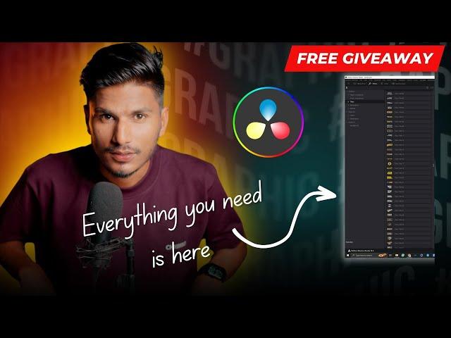 2000+ Text, Transitions, Effects Pack For Davinci Resolve | Free Giveaway | Ajay K Meena