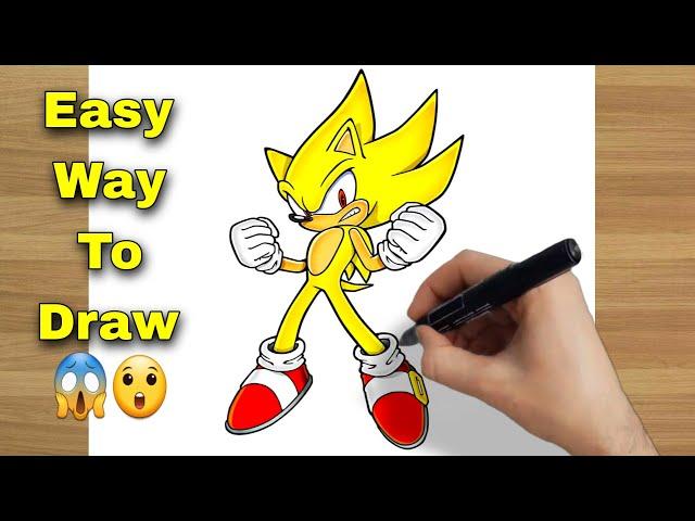 How To Draw Super Sonic | Drawing Tutorial