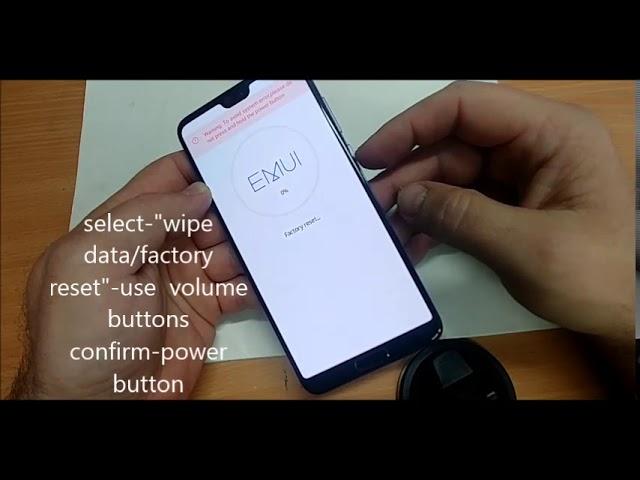 Huawei p20 pro factory reset