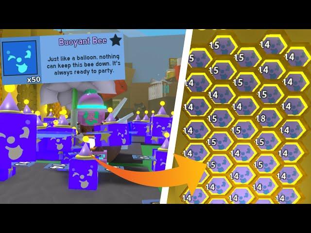 50 Gifted Buoyant Bees in Bee Swarm Simulator!