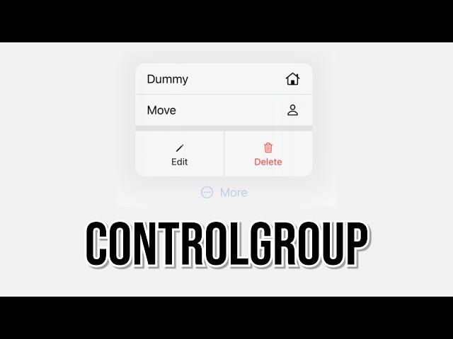 ControlGroup & ButtonRole in SwiftUI Menu