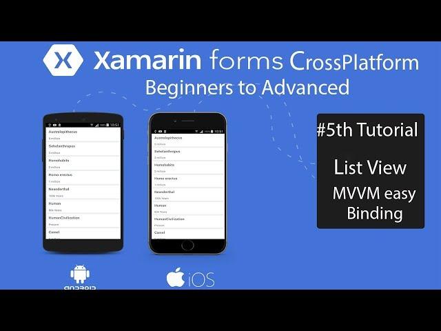 Xamarin Forms  ListView EasyWay[Tutorial 5]