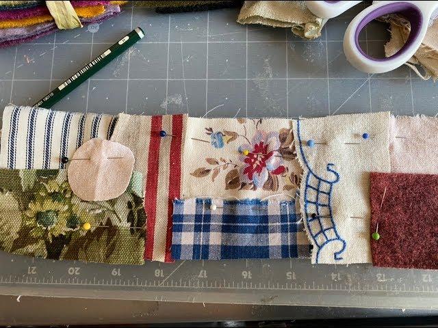 Craft with me | new #slowstitching project | inspired by Anne Brooke |  #sew4thesoulhannemade