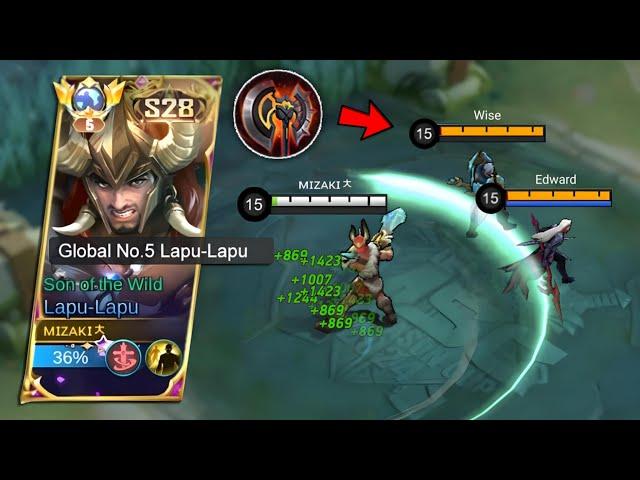 NEW UPDATE: LAPU LAPU NEW UPDATED ONE SHOT BUILD THAT YOU MUST TRY!! (wtf insane damage)