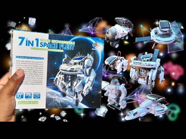 || 7 in 1 Solar ‍Rechargeable ‍Space ‍Fleet Set || Review And Unboxing || Indian Toy Store ||