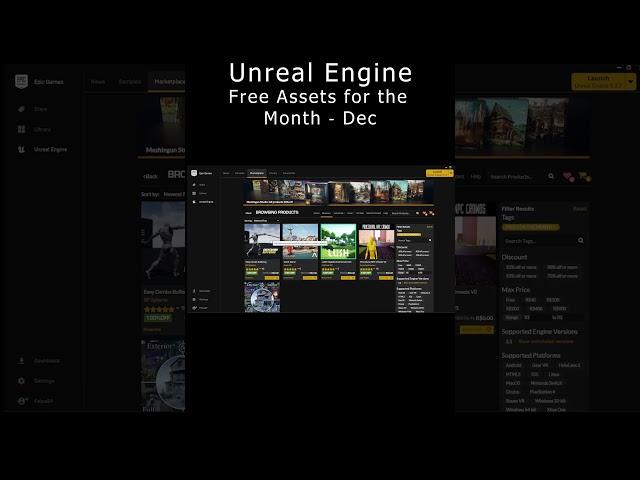 Unreal Free Assets for the Month - 2023 Dec