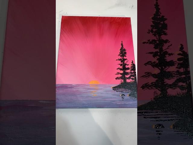 How to paint a sunrise. how to mix acrylic paints on canvas ideas for beginners.  #art  #painting