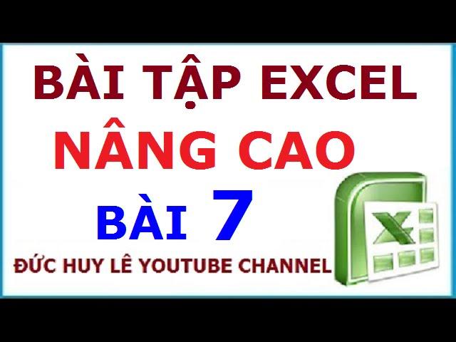 Bài tập Excel nâng cao có hướng dẫn giải [Cực Hay]