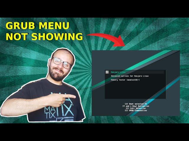 GRUB Menu Not Showing on Boot