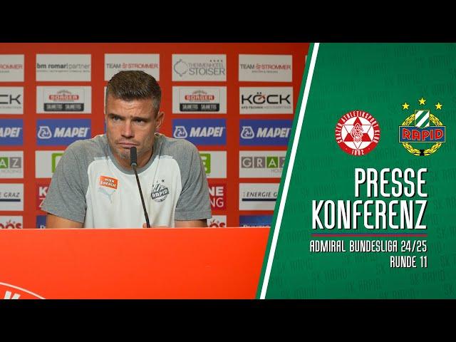 Pressekonferenz nach dem Spiel gegen den GAK