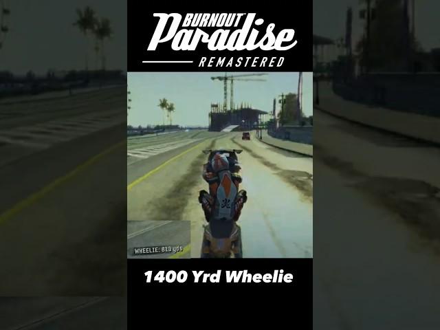 1400 Yard Wheelie In Burnout Paradise Remastered #burnoutparadise #wheelie #ps5gameplay