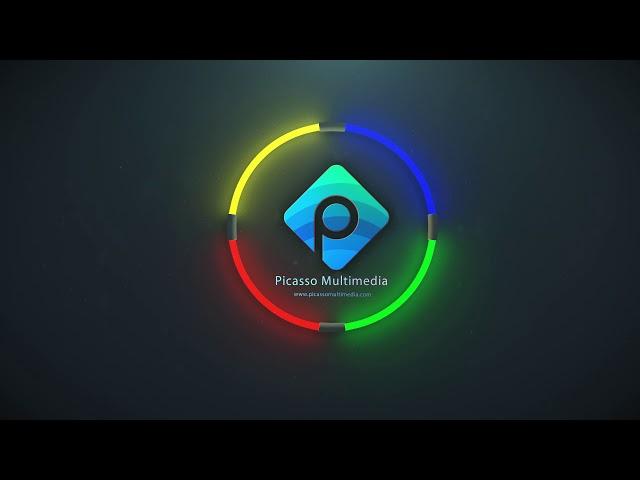 Picasso Multimedia  Selfie Intro Neon Logo