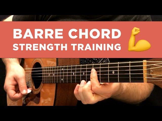 ⭐️ Barre chord strength-training exercise (guitar practice tip)