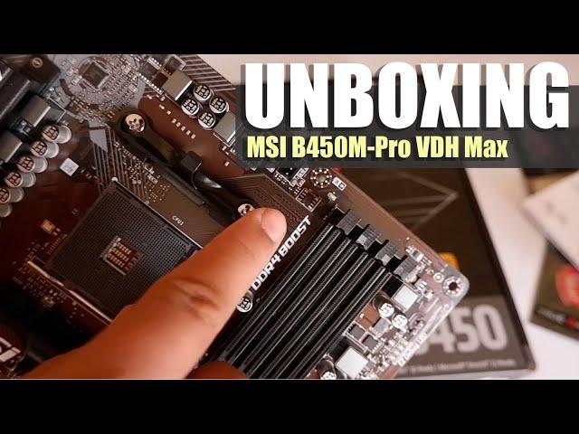 MSI B450m Pro VDH Max unboxing | Cheap motherboard for ryzen 5 5600X